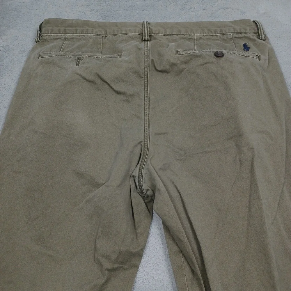 Polo Ralph Lauren Pants Mens 35x32 Brown Chino Pockets Stretch Straight Fit